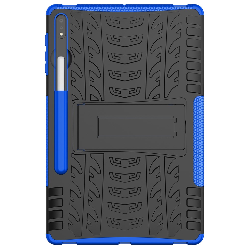  Samsung Galaxy Tab S7 Plus / Tab S8 Plus Skal Rugged Kickstand Armor Blå