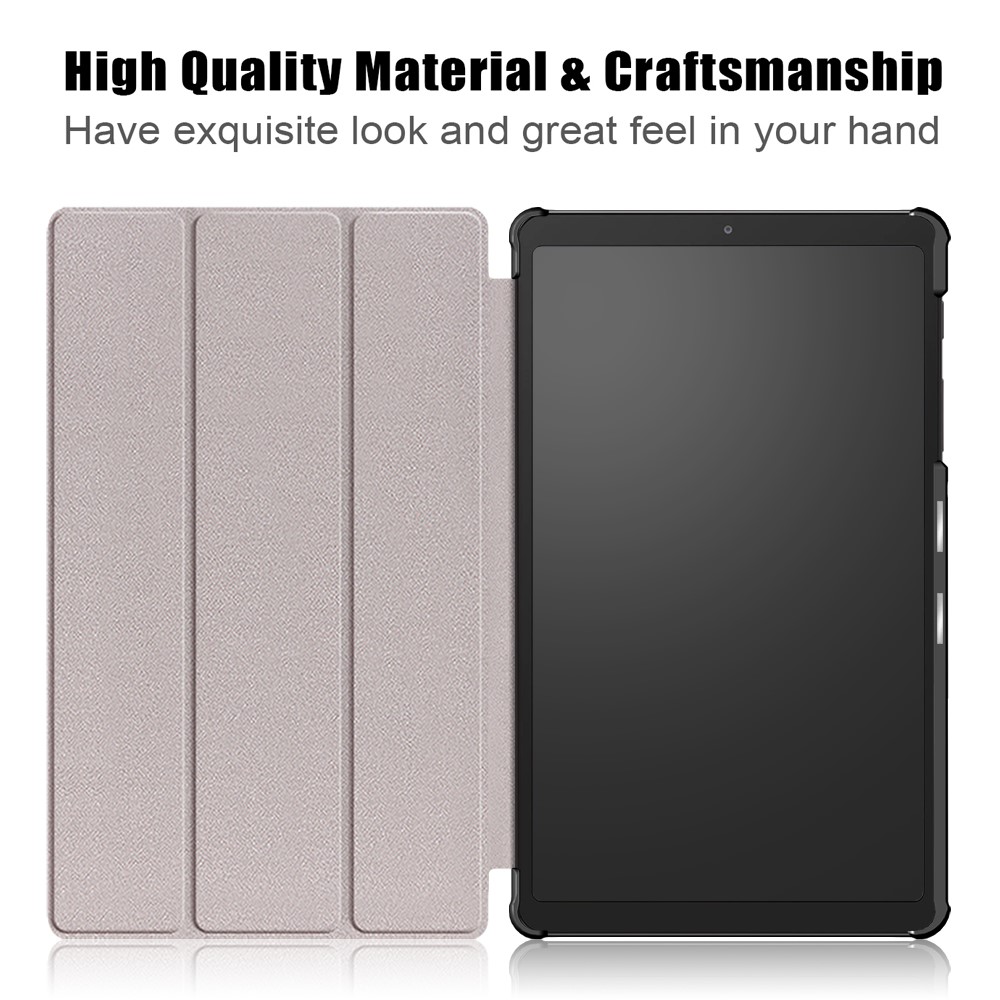  Samsung Galaxy Tab A7 Lite 8.7 - Tri-Fold Läder Fodral - Röd