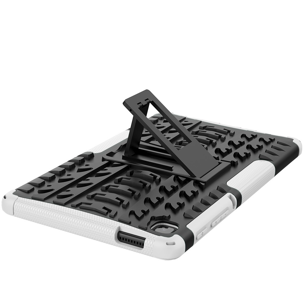  Samsung Galaxy Tab A7 Lite 8.7 - Rugged Kickstand Armor Skal - Vit