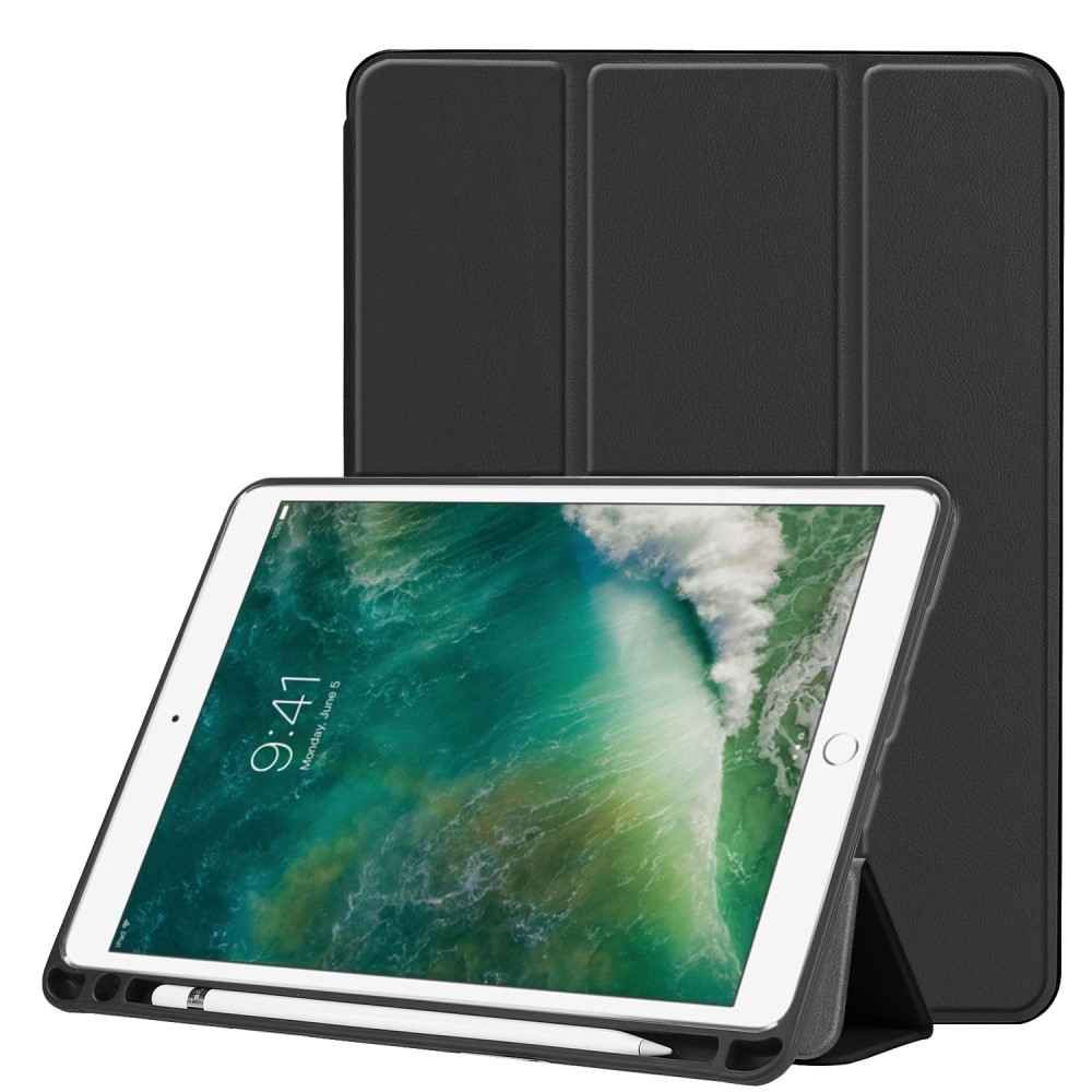  iPad Air (2019) / Pro 10.5 (2017) - Tri-Fold Fodral Med Pennhållare - Svart