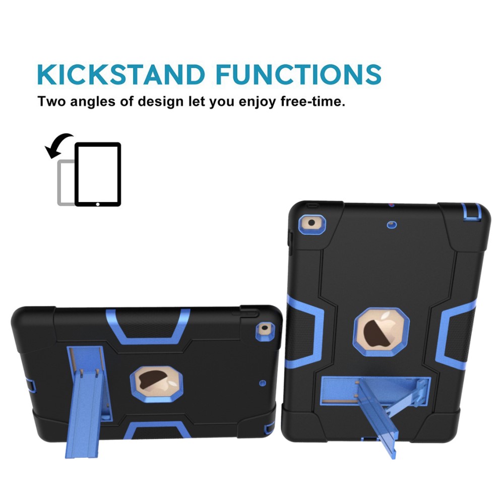  iPad 10.2 2019/2020/2021 Shockproof Hybrid Skal Med Kickstand Svart/Blå