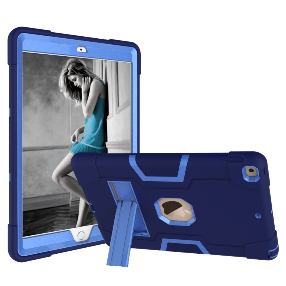  iPad 10.2 2019/2020/2021 Shockproof Hybrid Skal Med Kickstand Mörk Blå/Blå
