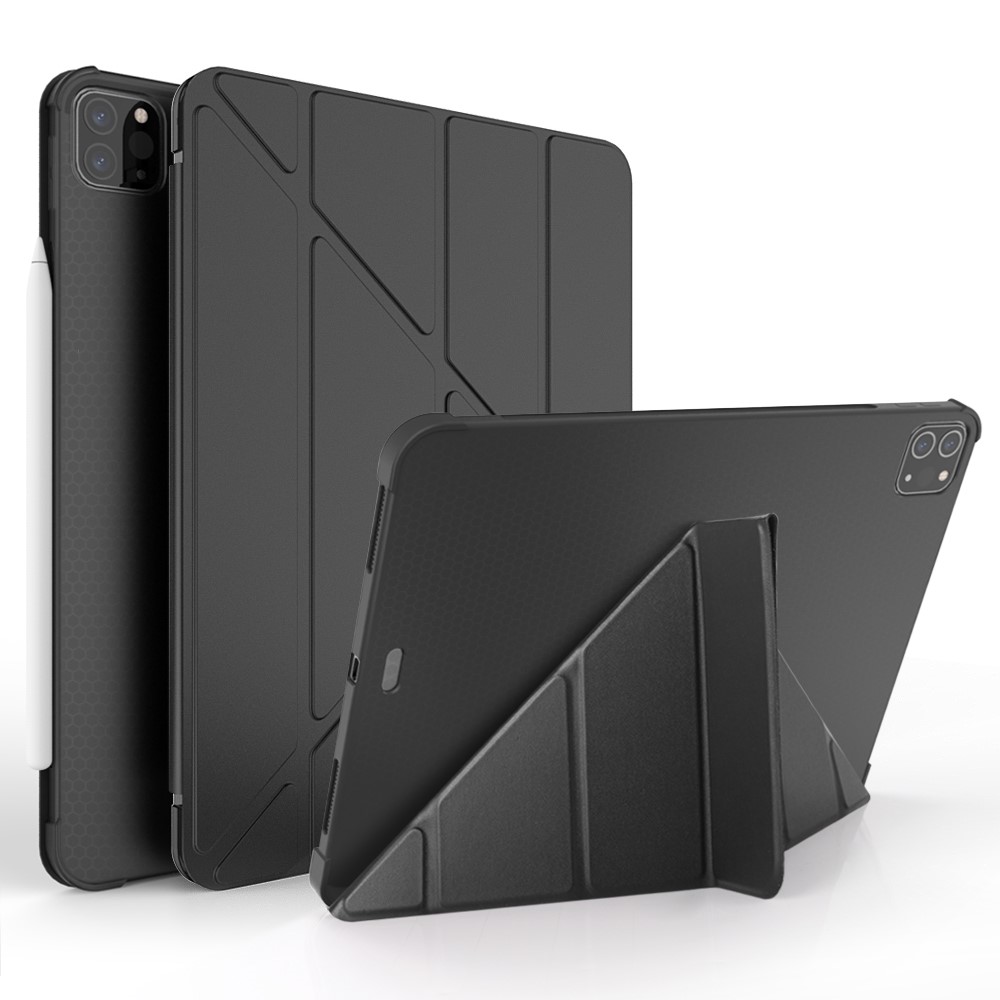  iPad Pro 11 (2018/2020/2021) - Tri-Fold Fodral Med Pennhållare - Svart