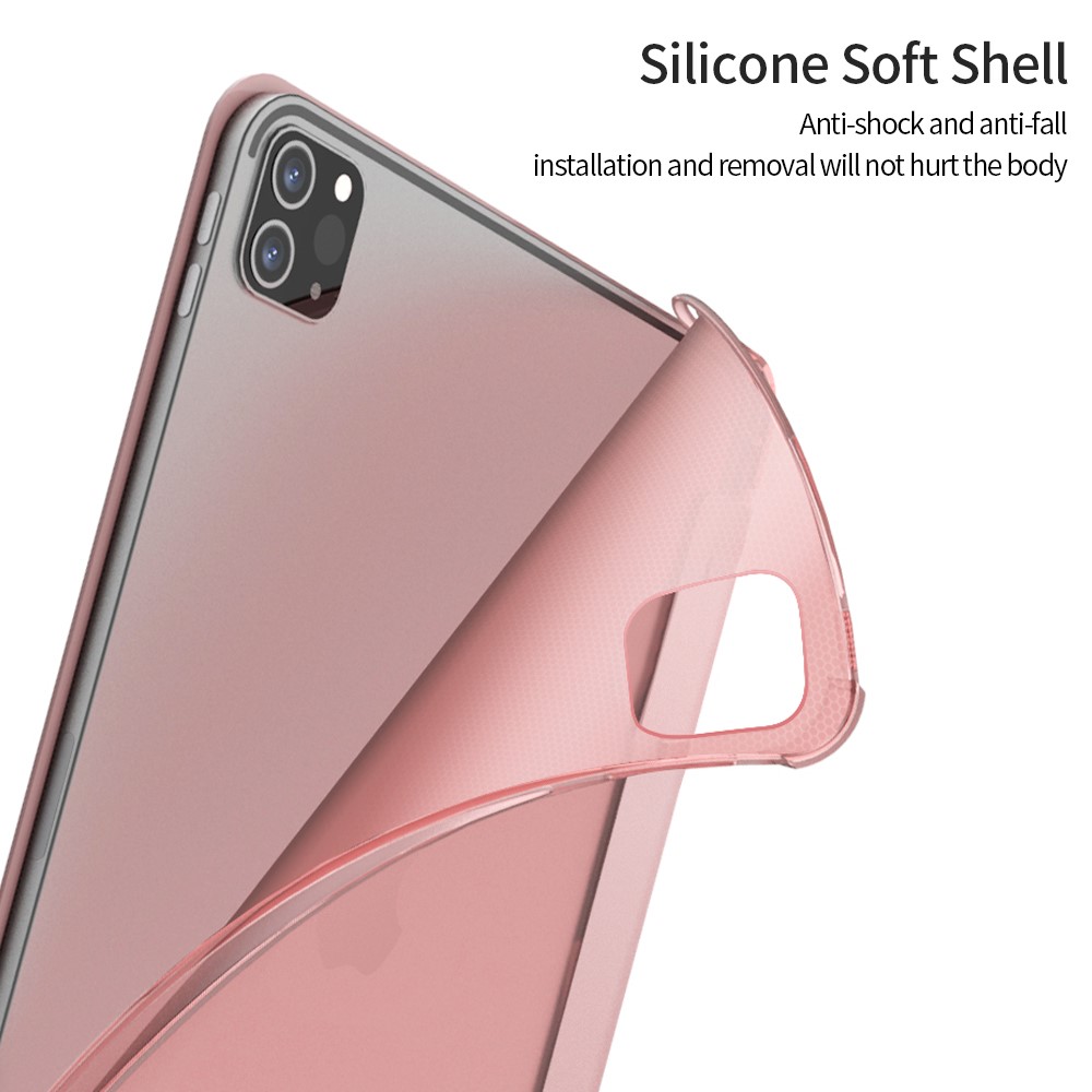  iPad Pro 11 (2018/2020/2021) - Tri-Fold Smart Fodral Pennhållare - Roséguld