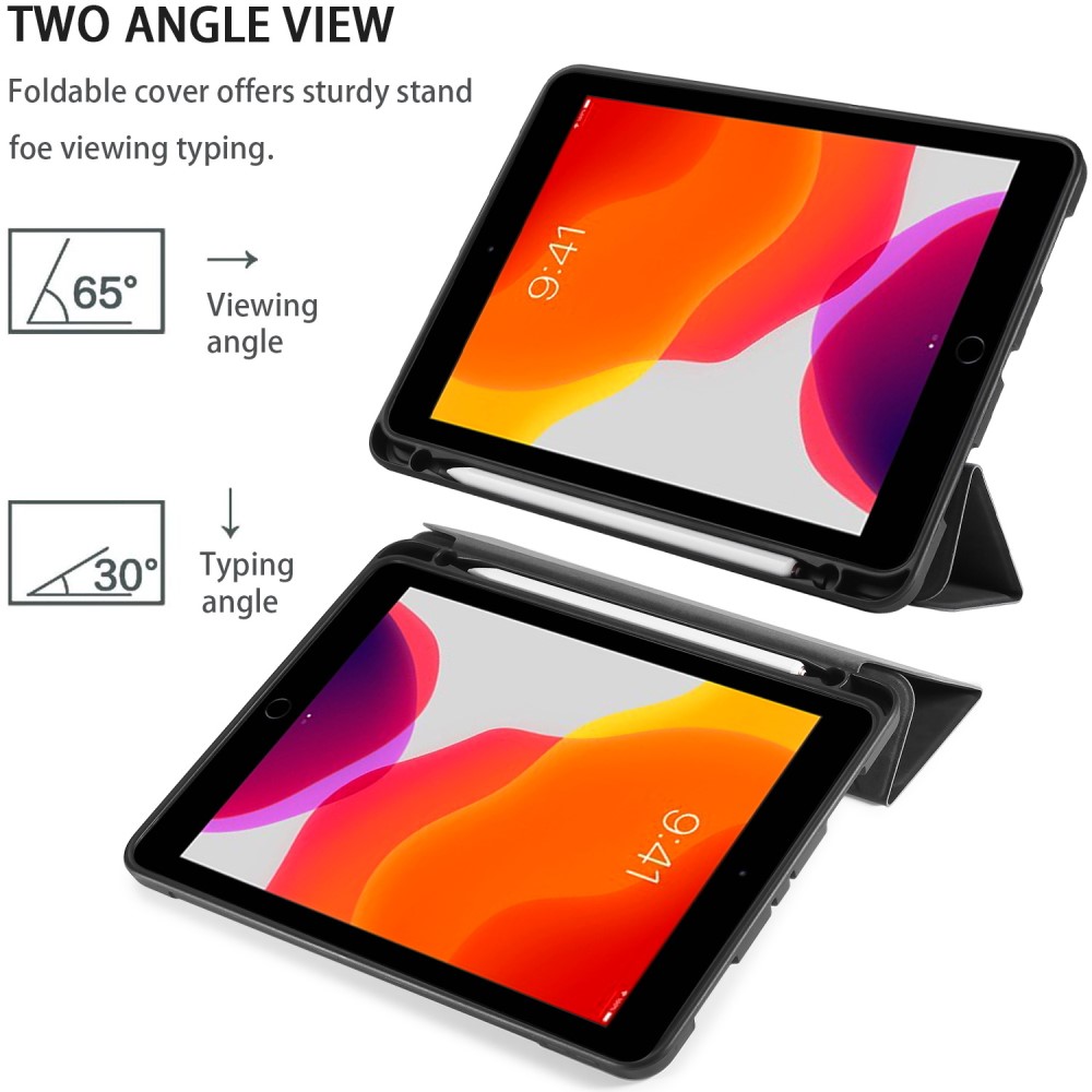 DG.MING DG.MING iPad 10.2 2019/2020/2021 Fodral See Med Pennhållare Svart