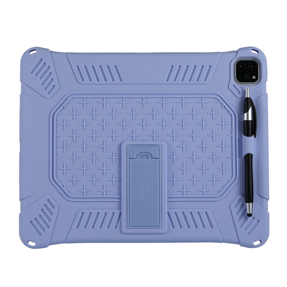  iPad Pro 12.9 (2018/2020/2021) - Hybrid Skal Kickstand Och Rem - Lila