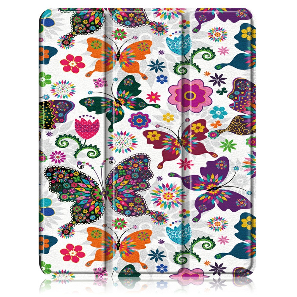  iPad Pro 12.9 (2020/2021) - Tri-Fold Fodral Med Pennhållare - Fjärilar