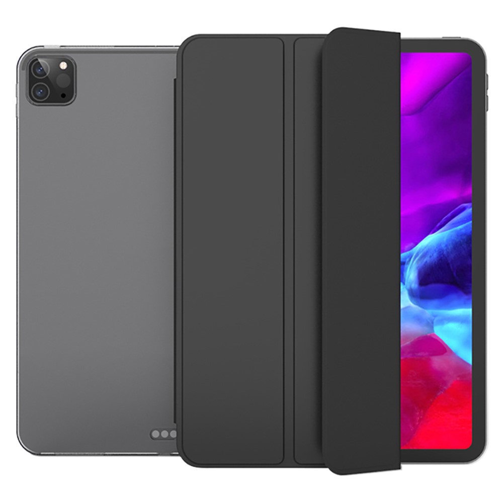  iPad Pro 11 (2021) - Tri-Fold Läder Fodral - Svart