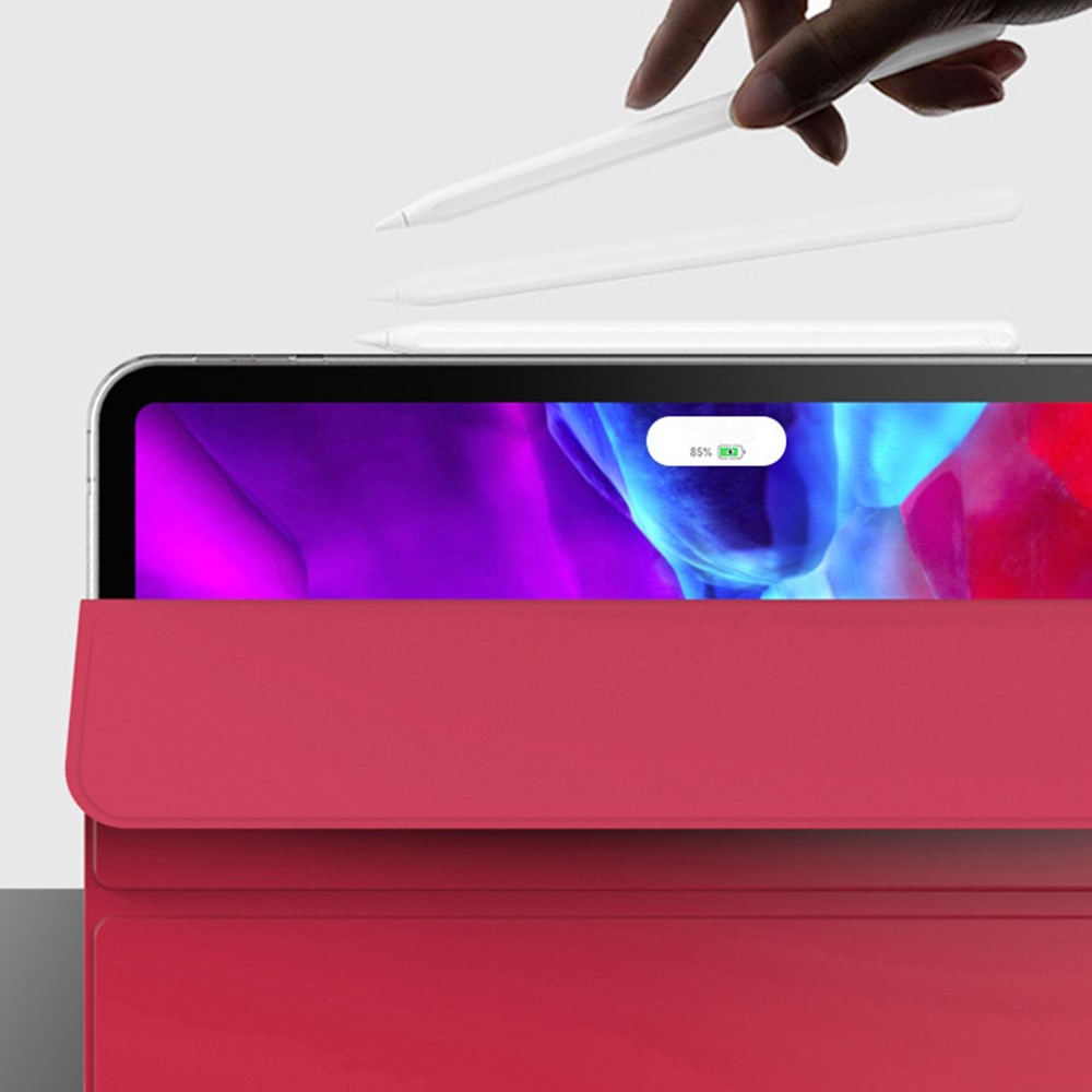  iPad Pro 12.9 (2021) - Tri-Fold Läder Fodral - Roséguld