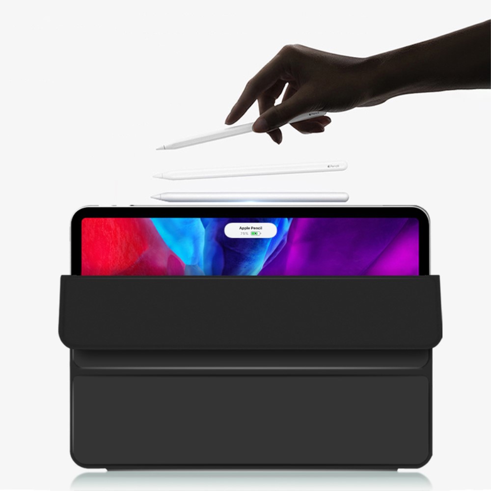  iPad Pro 12.9 (2018/2020/2021) - Solid Tri-Fold Fodral - Svart