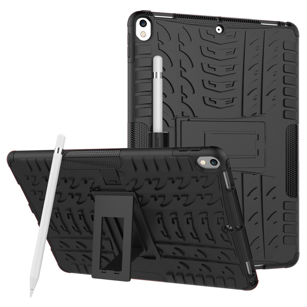  iPad Air 10.5 (2019) / Pro 10.5 (2017) - Rugged Kickstand Armor Skal - Svart