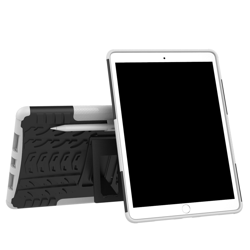  iPad Air 10.5 (2019) / Pro 10.5 (2017) - Rugged Kickstand Armor Skal - Vit