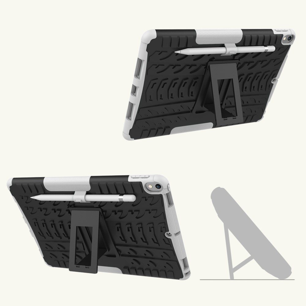  iPad Air 10.5 (2019) / Pro 10.5 (2017) - Rugged Kickstand Armor Skal - Vit