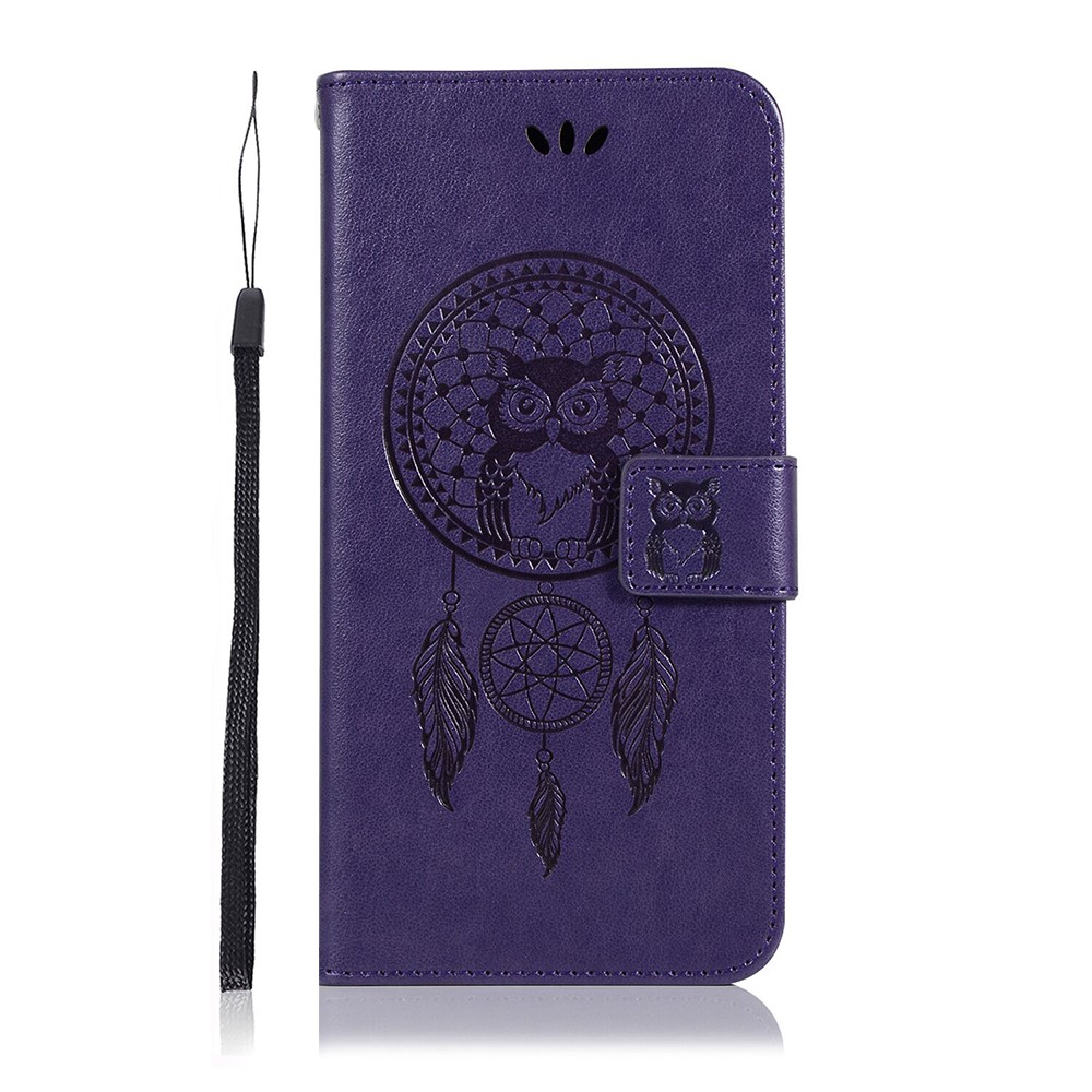  Samsung Galaxy A22 5G - Owl Dream Catcher Fodral - Lila