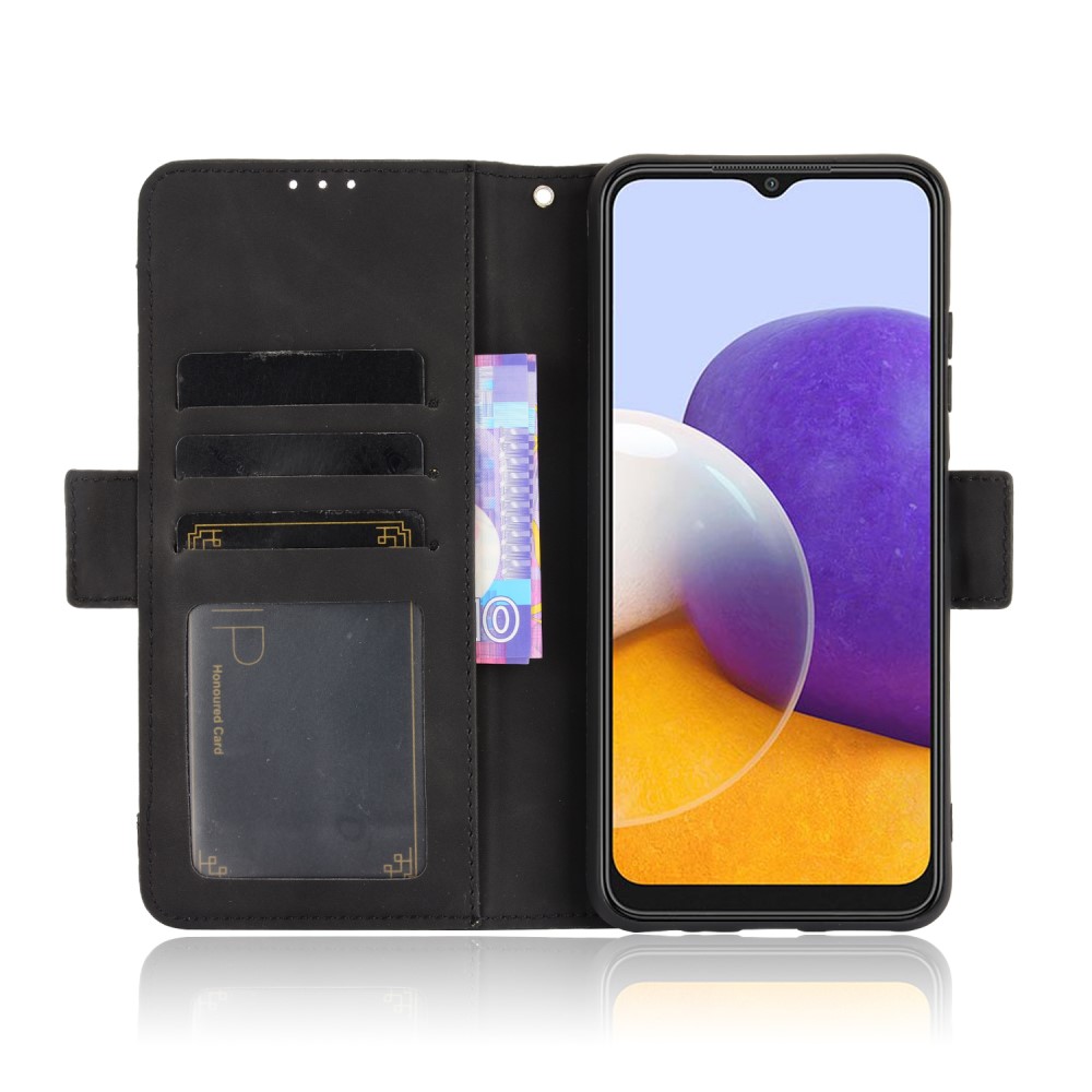 Samsung Galaxy A22 5G - Fodral Med Avtagbart Kortfodral - Svart
