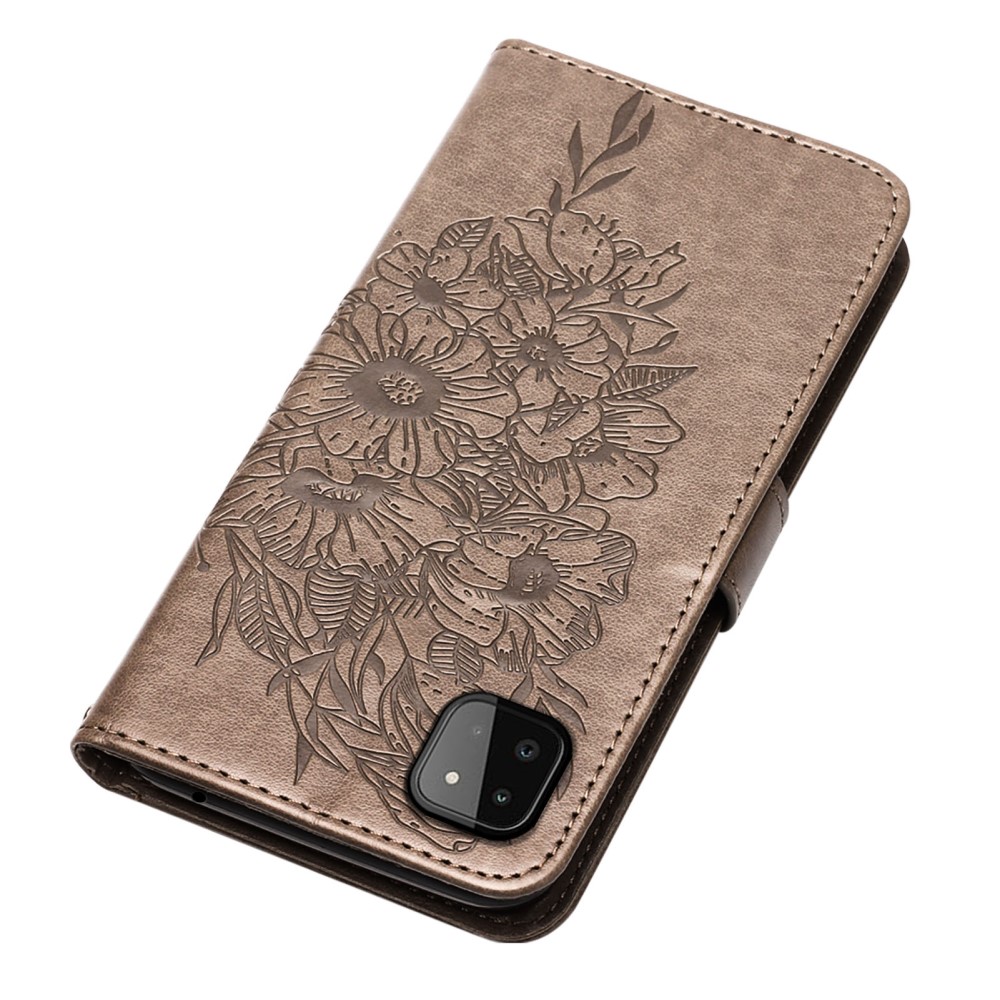  Samsung Galaxy A22 5G - Butterfly Plånboksfodral - Grå