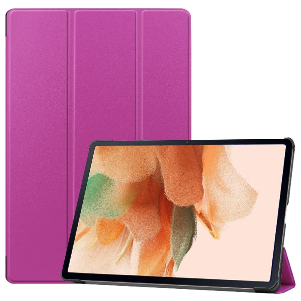  Samsung Galaxy Tab S7 FE / S7 Plus / S8 Plus Fodral Tri-Fold Lila