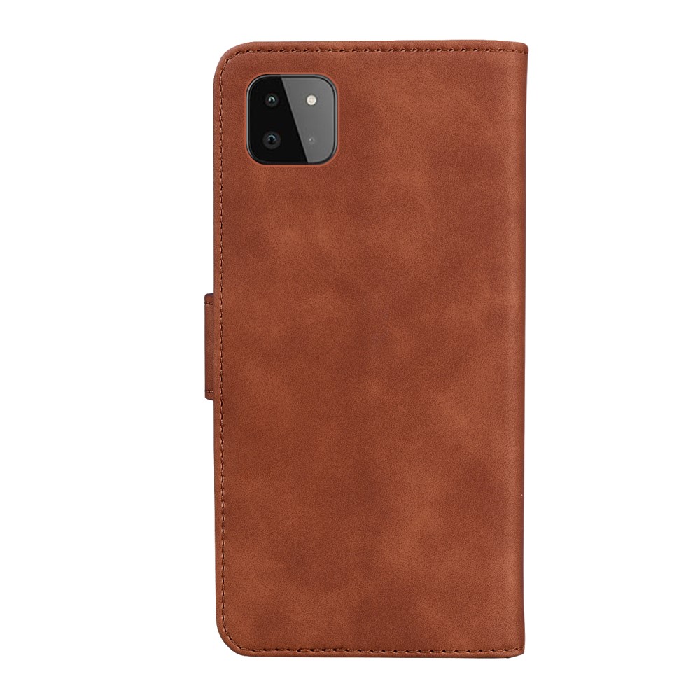  Samsung Galaxy A22 5G - Solid Läder Fodral - Brun