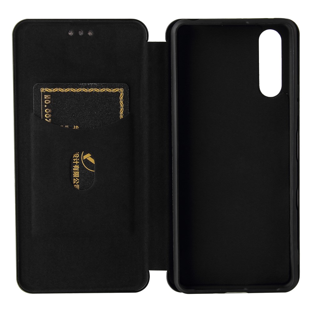  Sony Xperia 10 III - Kolfiber Textur Fodral - Svart