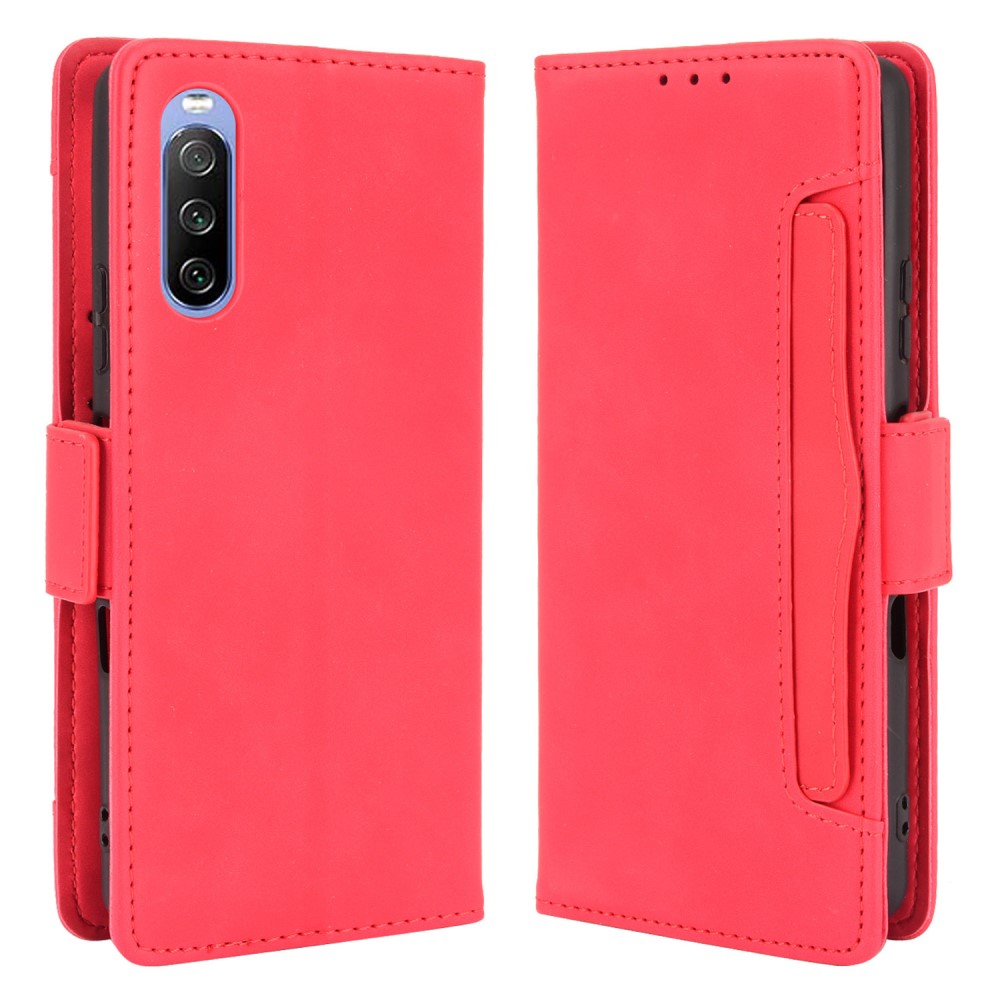  Sony Xperia 10 III - Fodral Med Avtagbart Kortfodral - Röd
