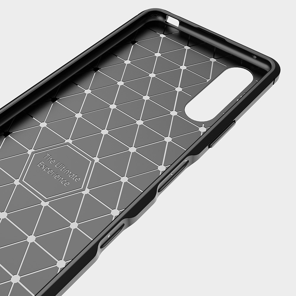  Sony Xperia 10 III - Borstad Stål Textur Skal - Röd