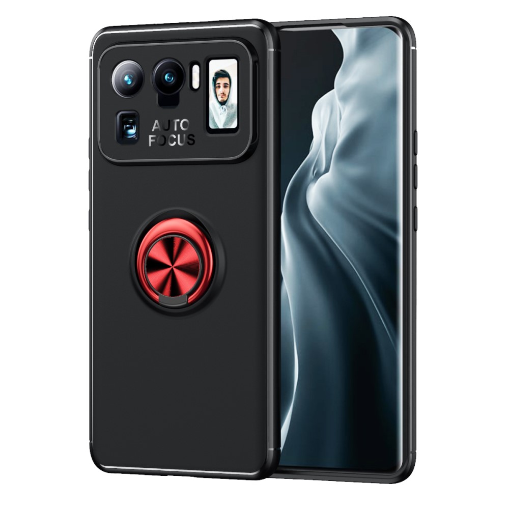  Xiaomi Mi 11 Ultra - Ring Skal - Svart/Röd