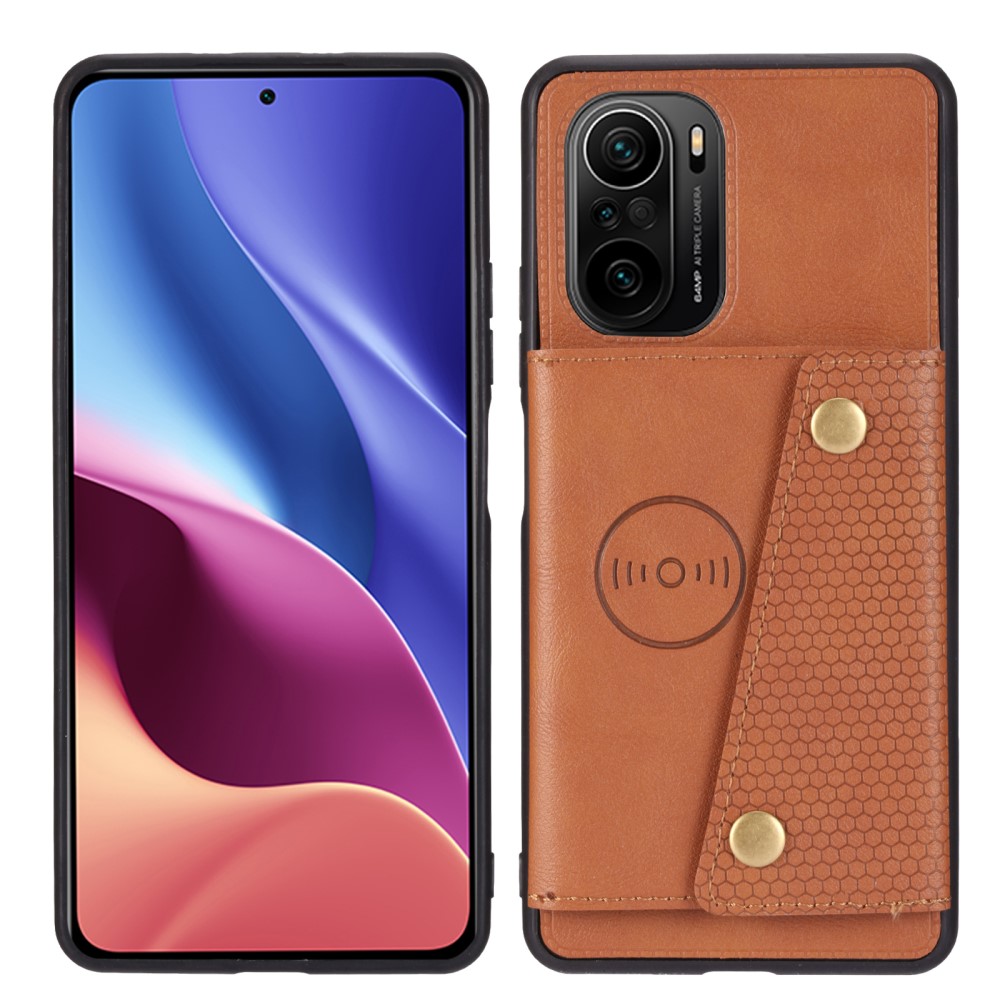 Xiaomi Mi 11i - Läder Skal Med Kortfack Och Magnet - Brun