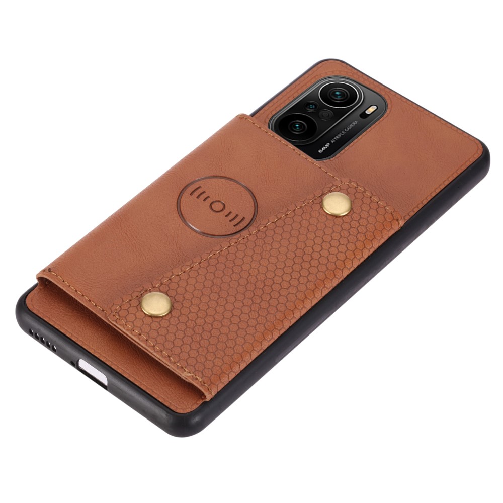  Xiaomi Mi 11i - Läder Skal Med Kortfack Och Magnet - Brun