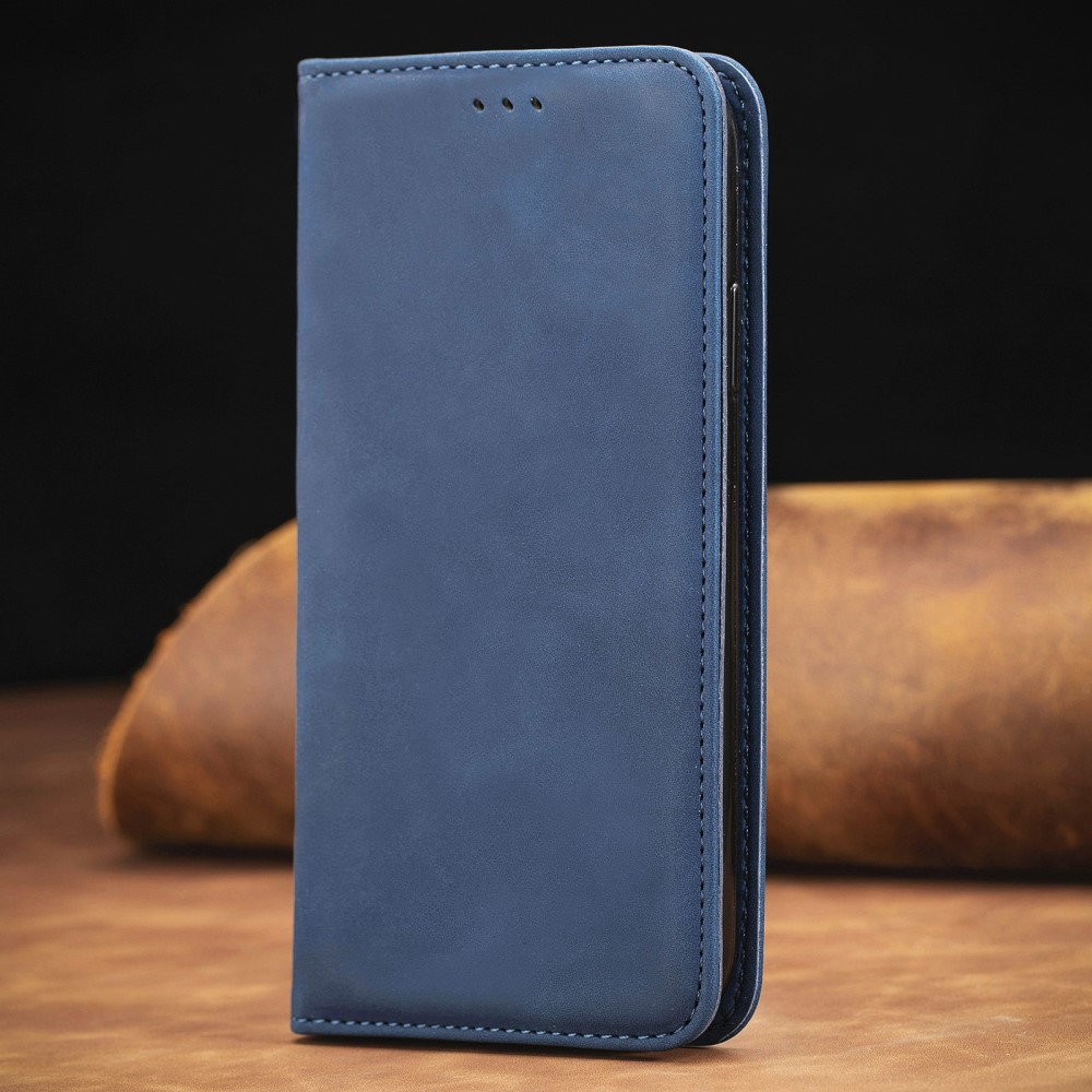  Xiaomi Mi 11i - Vintage Läder Flip Fodral - Blå
