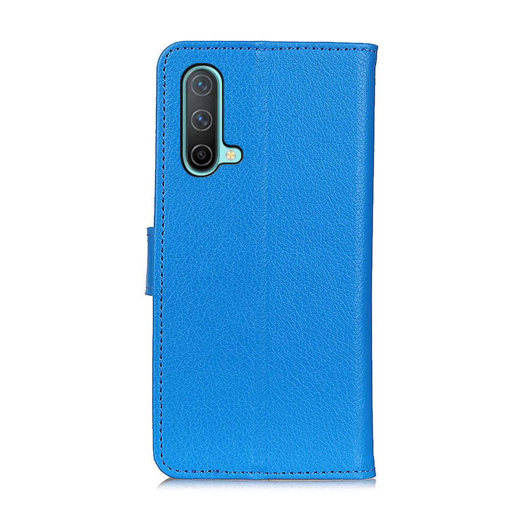  OnePlus Nord CE 5G - Litchi Läder Fodral - Blå
