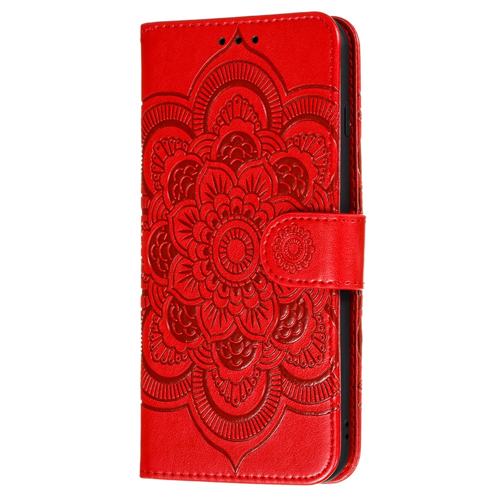  Samsung Galaxy A22 5G - Mandala Plånboksfodral - Röd