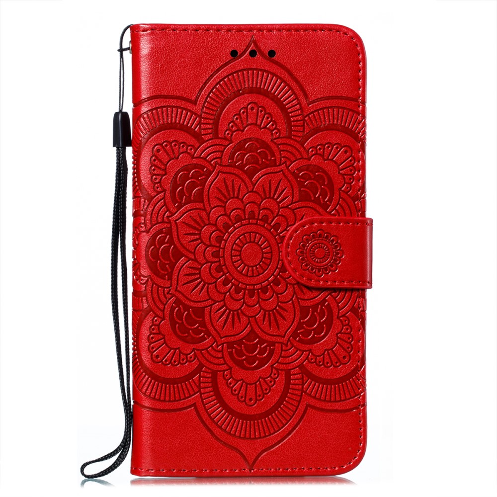  Samsung Galaxy A22 5G - Mandala Plånboksfodral - Röd