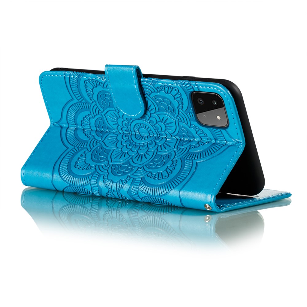  Samsung Galaxy A22 5G - Mandala Plånboksfodral - Blå