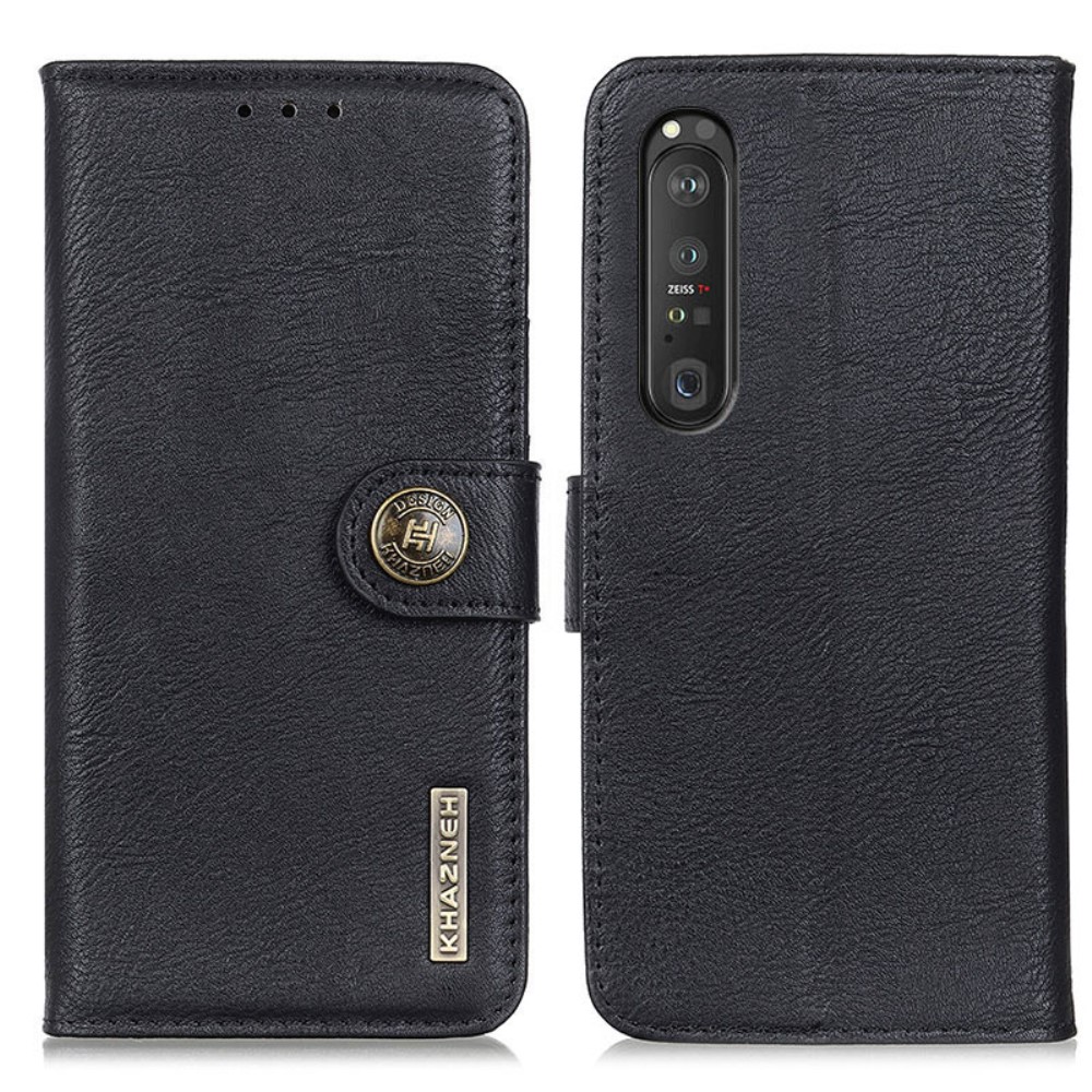 KHAZNEH Sony Xperia 1 III - KHAZNEH Läder Fodral - Svart