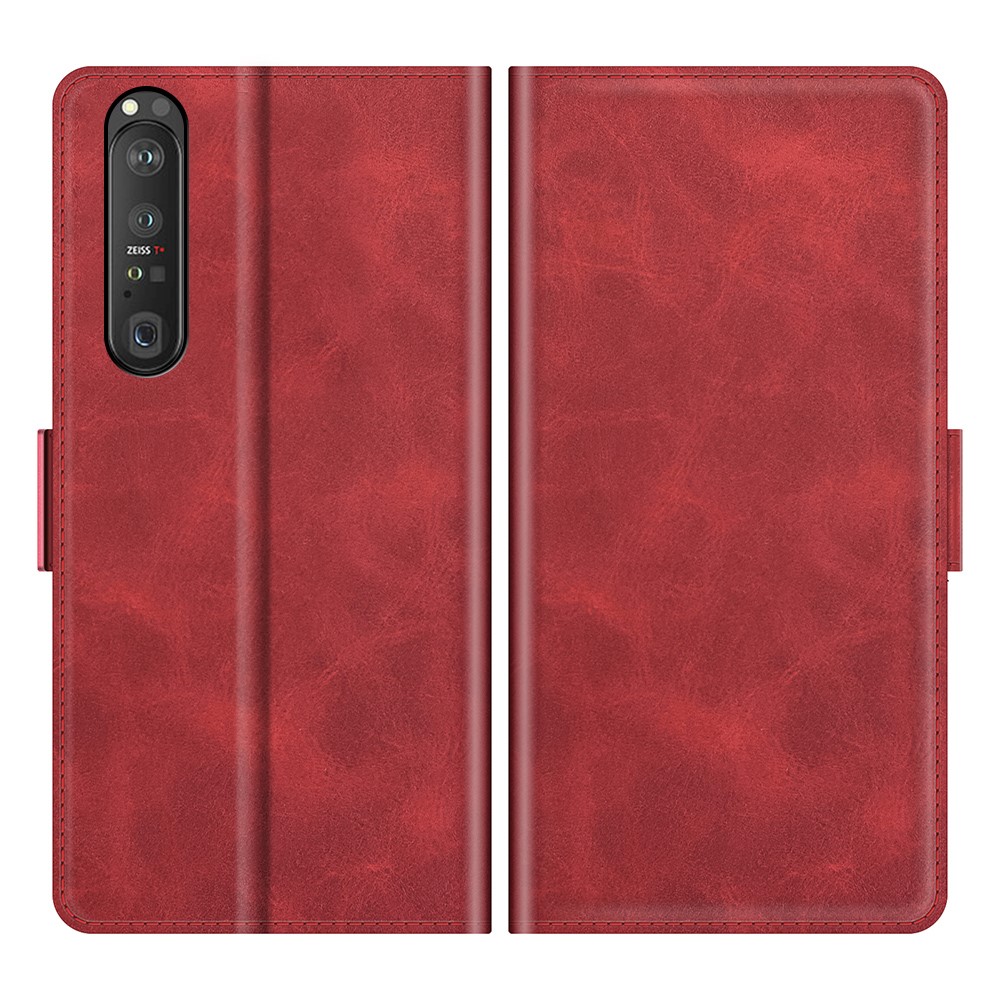  Sony Xperia 1 III - Fodral Med Magnetisk Stängning - Röd