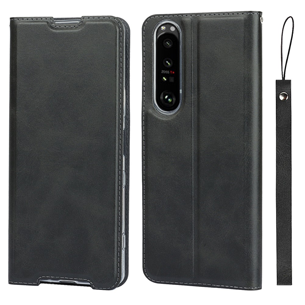  Sony Xperia 1 III - Läder Flip Fodral - Svart