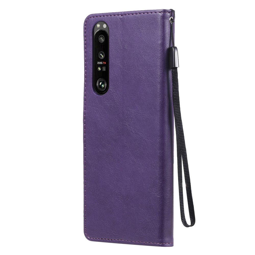  Sony Xperia 1 III - Solid Läder Fodral - Lila