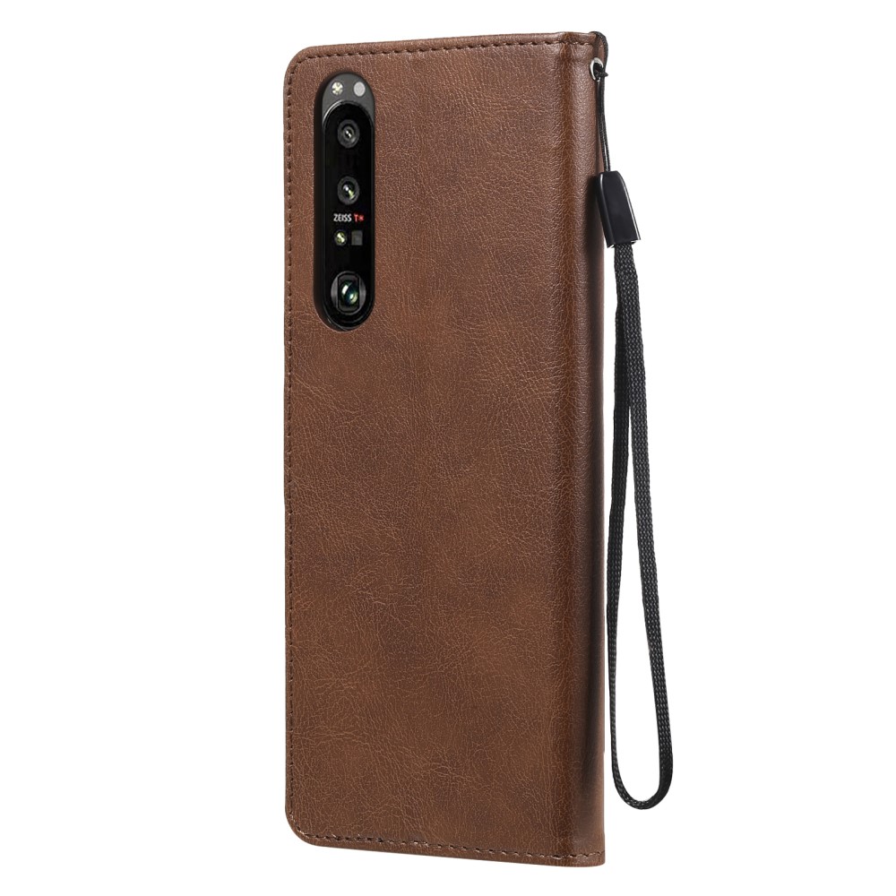  Sony Xperia 1 III - Solid Läder Fodral - Brun