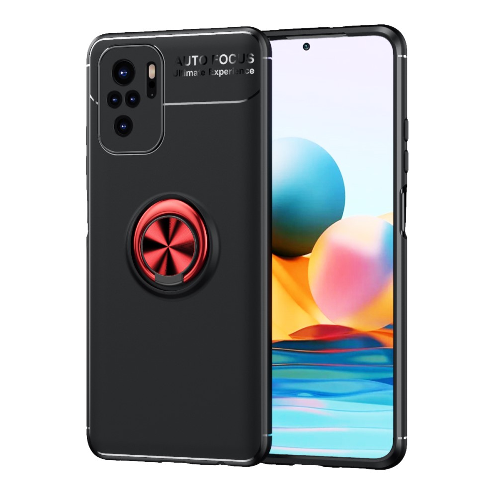  Xiaomi Redmi Note 10S - Ring Skal - Svart/Röd