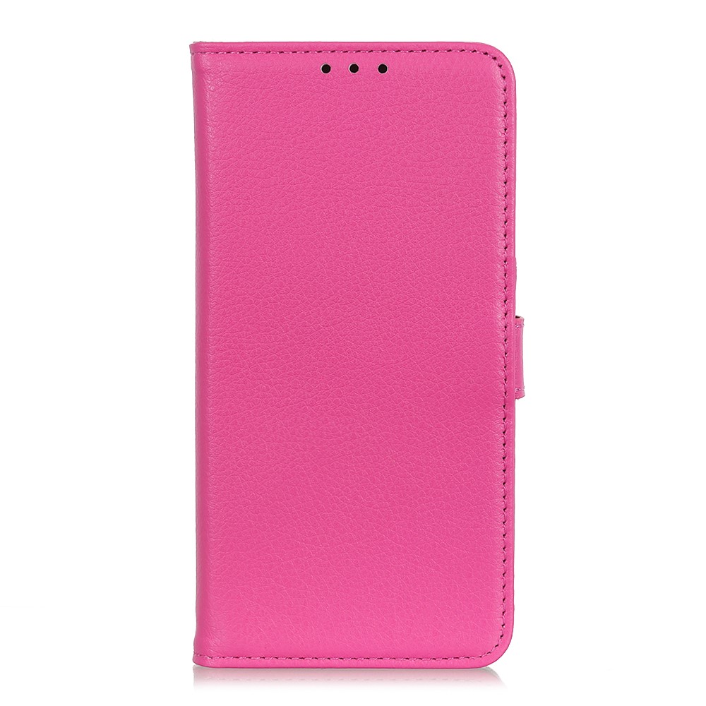  Xiaomi Redmi Note 10S - Litchi Läder Fodral - Rosa