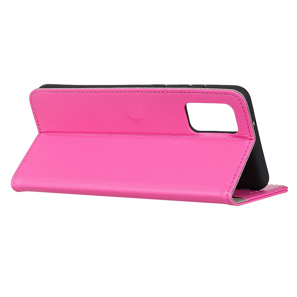  Xiaomi Redmi Note 10S - Litchi Läder Fodral - Rosa