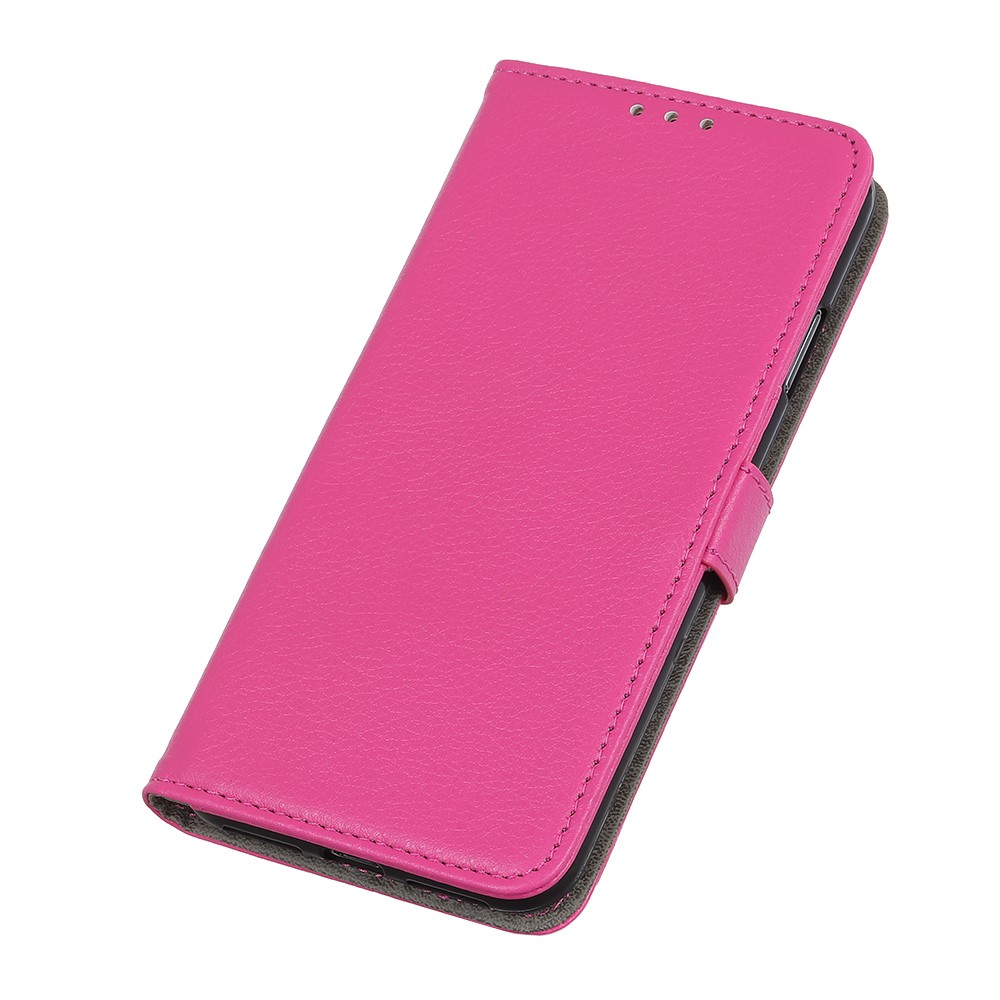  Xiaomi Redmi Note 10S - Litchi Läder Fodral - Rosa