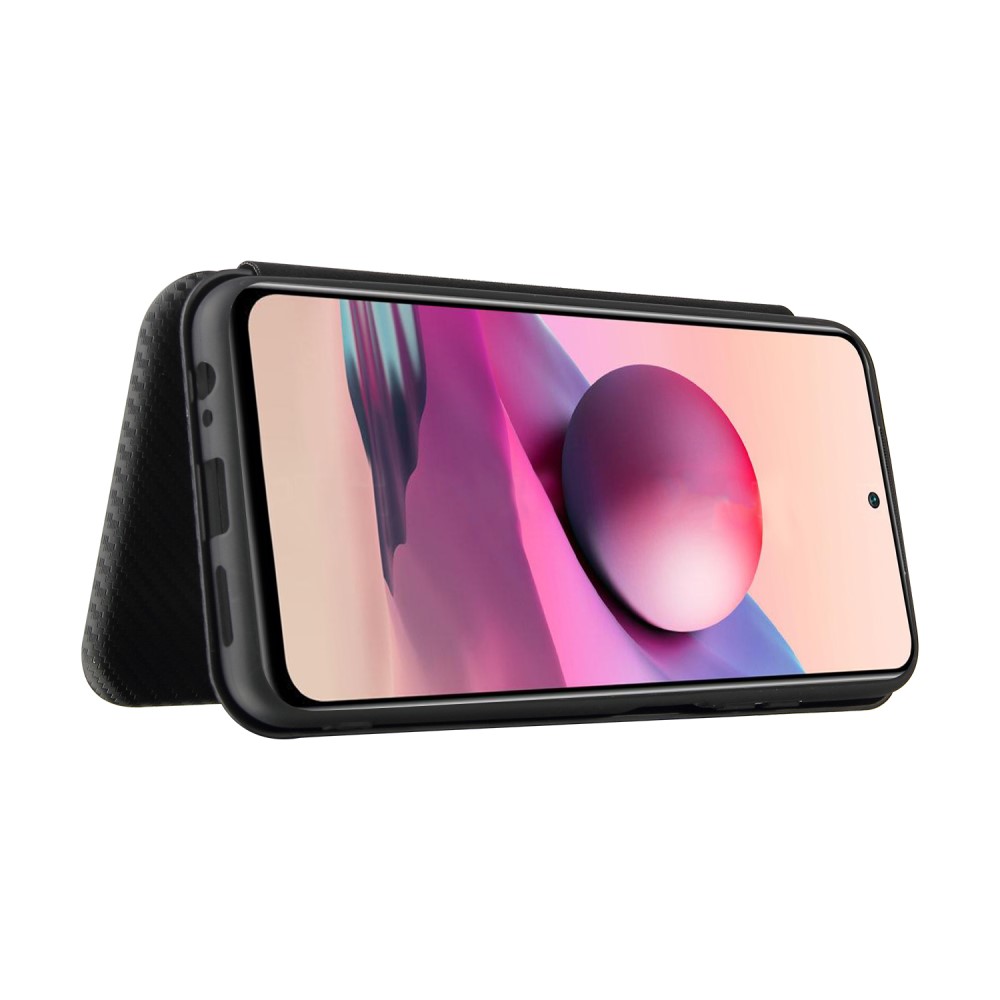  Xiaomi Redmi Note 10S - Kolfiber Textur Fodral - Svart