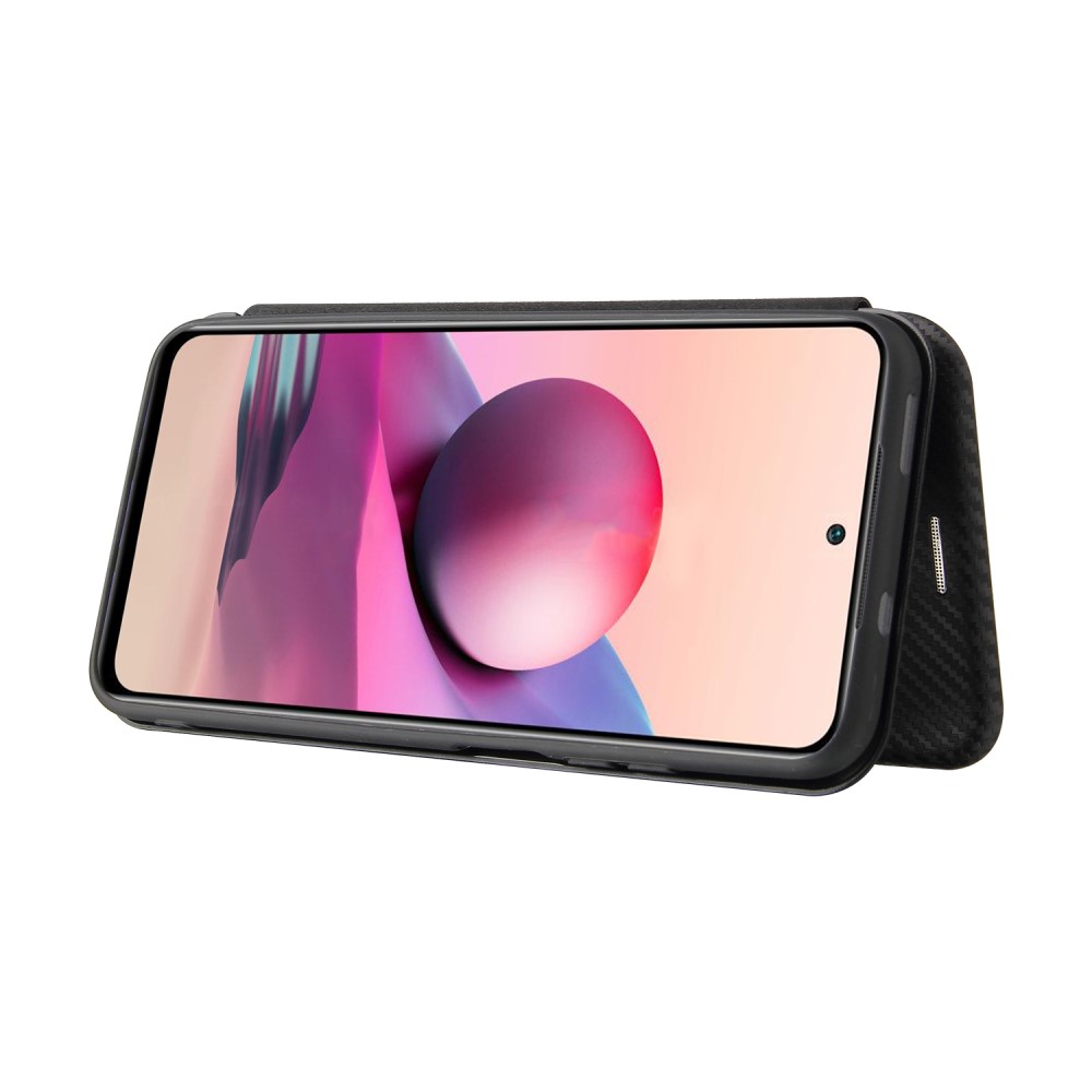  Xiaomi Redmi Note 10S - Kolfiber Textur Fodral - Svart