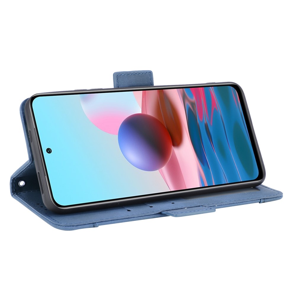  Xiaomi Redmi Note 10S - Fodral Med Avtagbart Kortfodral - Blå