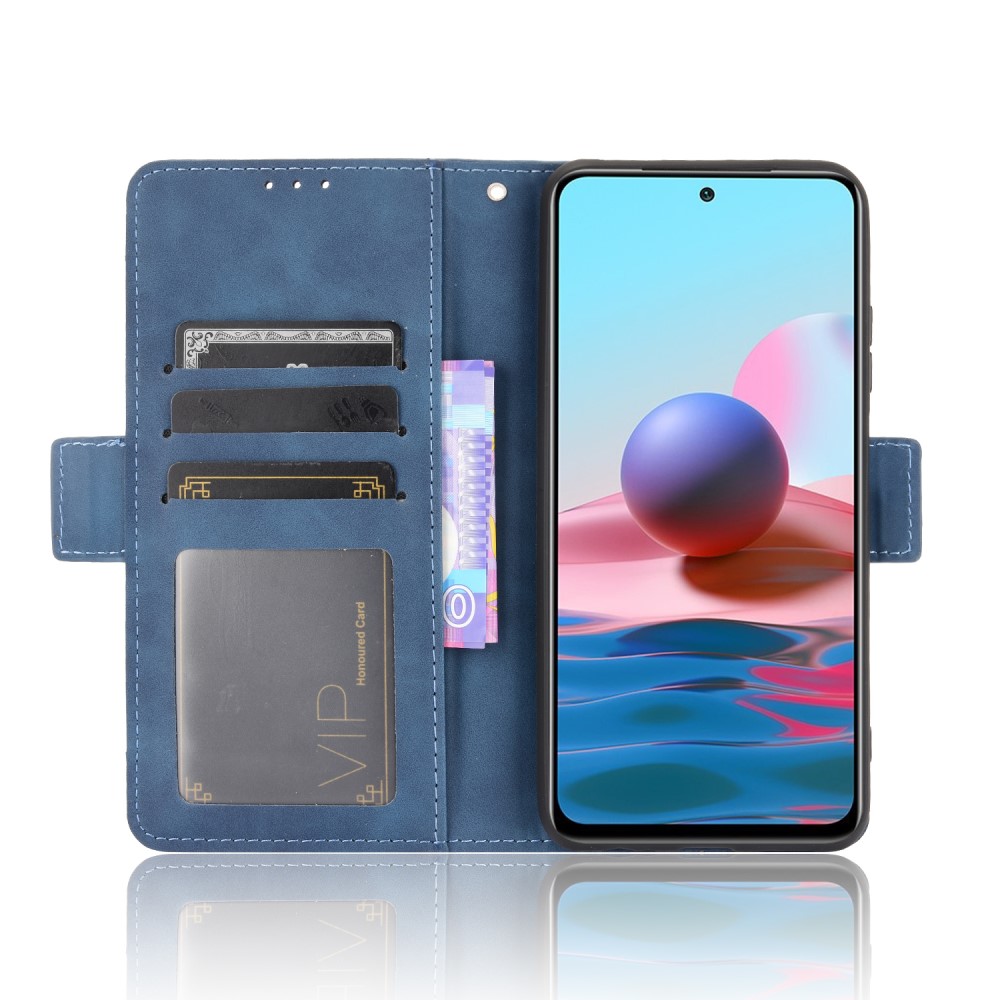  Xiaomi Redmi Note 10S - Fodral Med Avtagbart Kortfodral - Blå