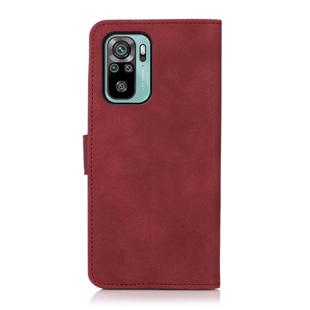 KHAZNEH Xiaomi Redmi Note 10S - KHAZNEH Retro Läder Fodral - Röd