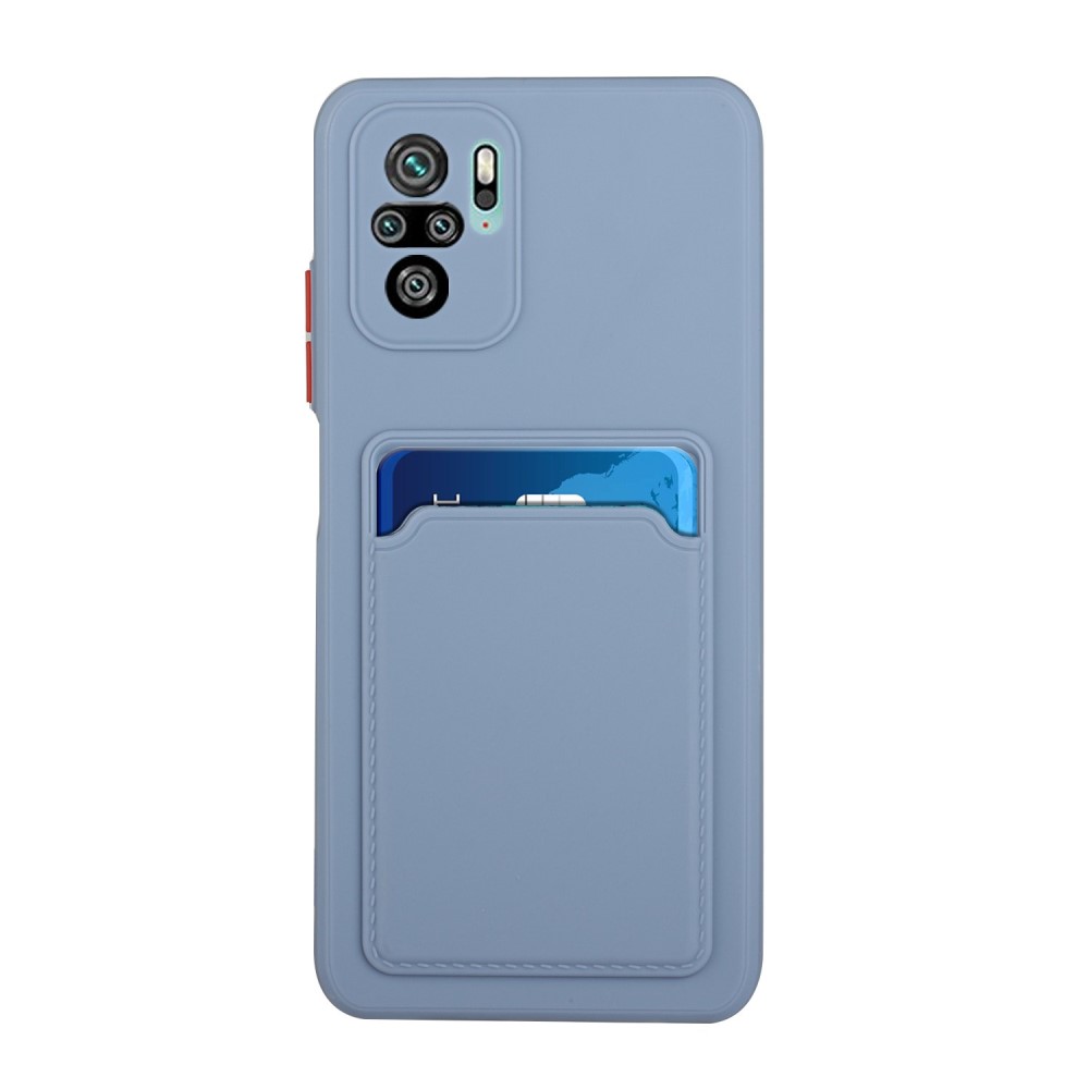  Xiaomi Redmi Note 10S - TPU Skal Med Kortfack - Blå