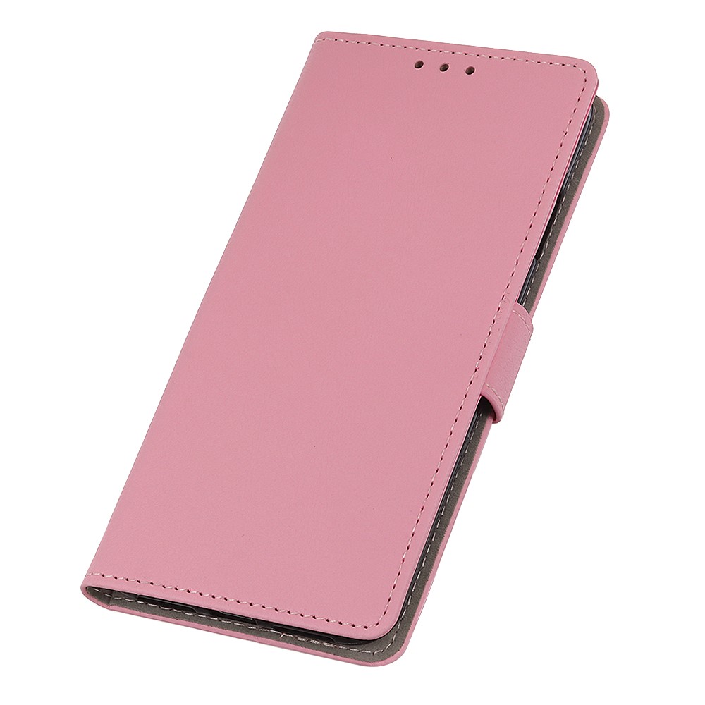  Realme GT 5G - Solid Läder Fodral - Rosa