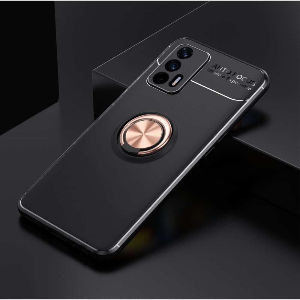  Realme GT 5G - Ring Skal - Svart/Roséguld